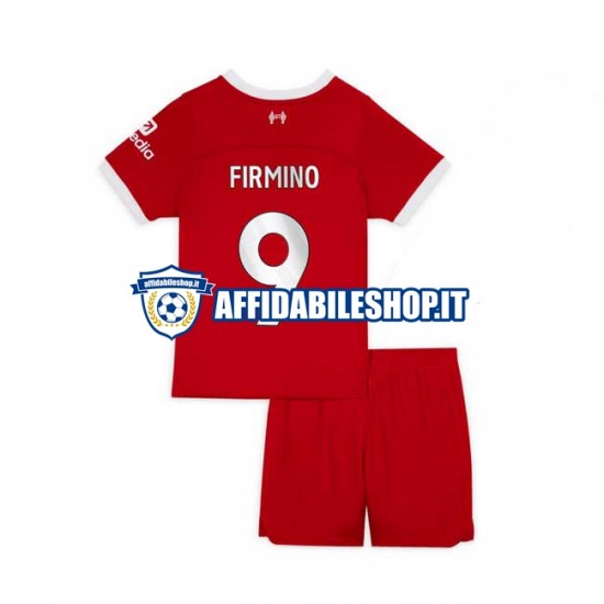 Maglia Liverpool Roberto Firmino 9 2023-2024 Bambino 3-13 anni Manica Corta, Gara Home