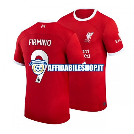 Maglia Liverpool Roberto Firmino 9 2023-2024 Uomo Manica Corta, Gara Home