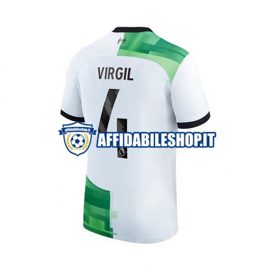 Maglia Liverpool Virgil van Dijk 4 2023-2024 Uomo Manica Corta, Gara Away