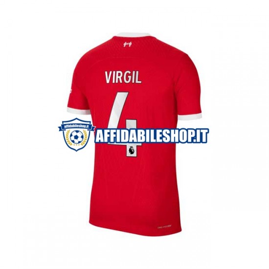 Maglia Liverpool Virgil van Dijk 4 2023-2024 Uomo Manica Corta, Gara Home