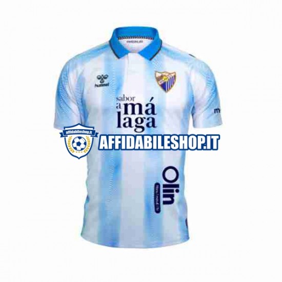 Maglia Málaga CF 2023-2024 Uomo Manica Corta, Gara Home