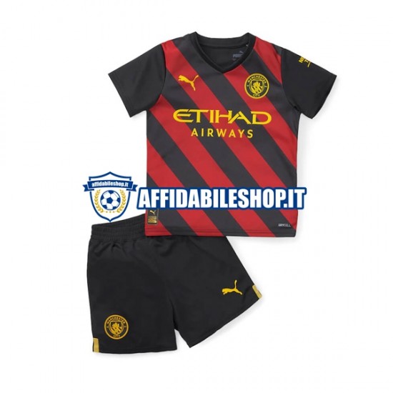 Maglia Manchester City 2022-2023 Bambino 3-13 anni Manica Corta, Gara Away