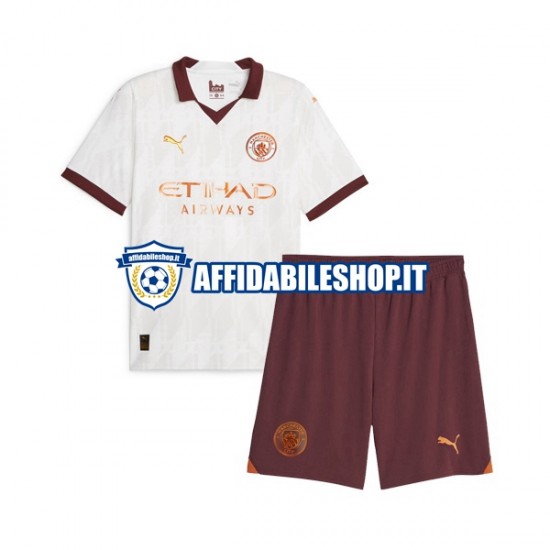 Maglia Manchester City 2023-2024 Bambino 3-13 anni Manica Corta, Gara Away