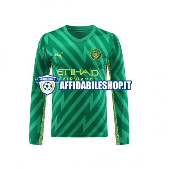 Maglia Manchester City Portiere 2023-2024 Uomo Manica Lunga, Gara Home