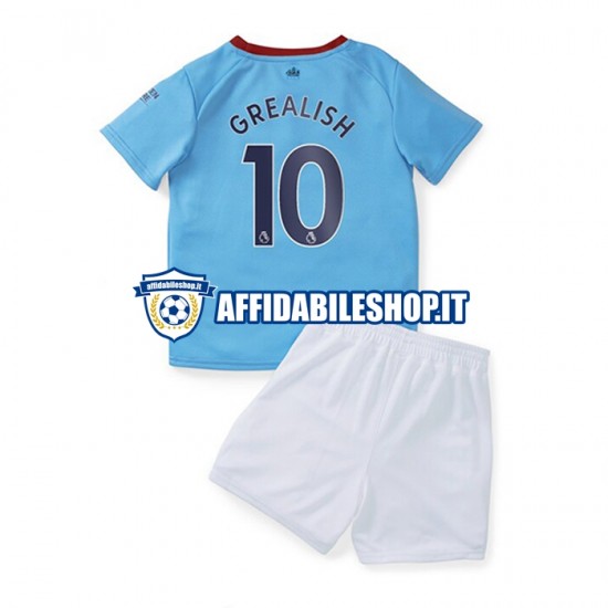 Maglia Manchester City Grealish 10 2022-2023 Bambino 3-13 anni Manica Corta, Gara Home