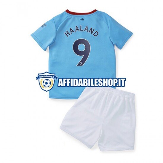 Maglia Manchester City Haaland 9 2022-2023 Bambino 3-13 anni Manica Corta, Gara Home