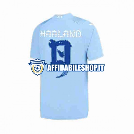 Maglia Giappone Manchester City Haaland 9 ese Tour Printing 2023-2024 Uomo Manica Corta, Gara Home