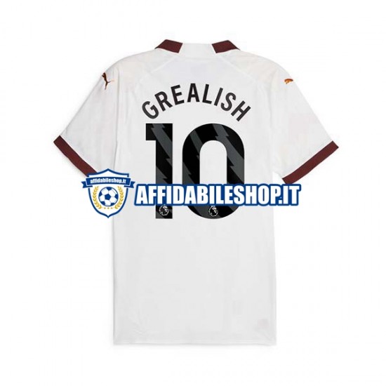 Maglia Manchester City Jack Grealish 10 2023-2024 Uomo Manica Corta, Gara Away