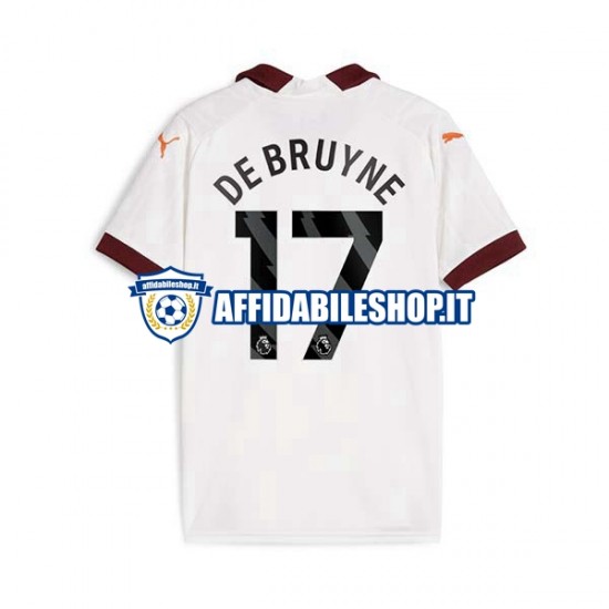 Maglia Manchester City Kevin De Bruyne 17 2023-2024 Uomo Manica Corta, Gara Away