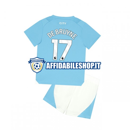 Maglia Manchester City Kevin De Bruyne 17 2023-2024 Bambino 3-13 anni Manica Corta, Gara Home