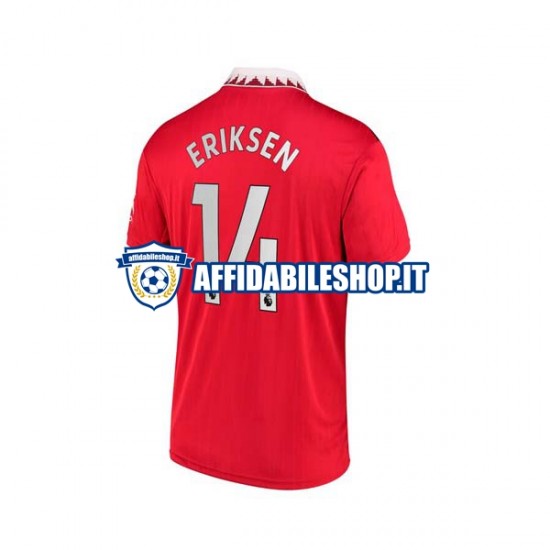 Maglia Manchester United Christian Eriksen 14 2022-2023 Uomo Manica Corta, Gara Home