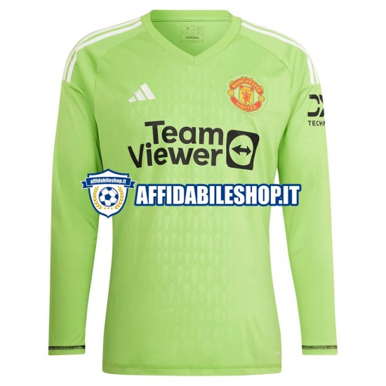 Maglia Manchester United Portiere Andre Onana 24 2023-2024 Uomo Manica Lunga, Gara Home