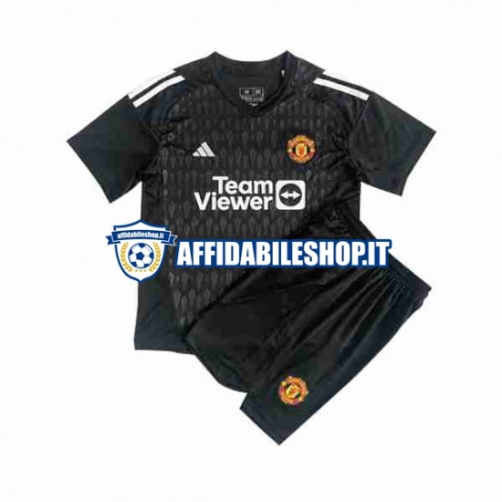 Maglia Manchester United Portiere 2023-2024 Bambino 3-13 anni Manica Corta, Gara Terza