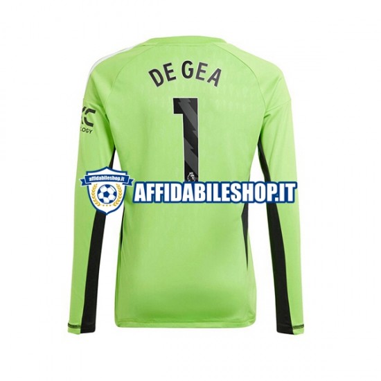 Maglia Manchester United Portiere De Gea 1 2023-2024 Uomo Manica Lunga, Gara Home