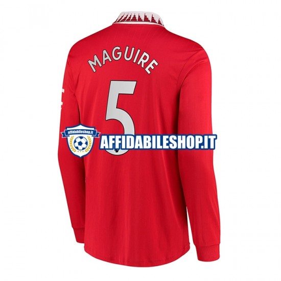 Maglia Manchester United Harry Maguire 5 2022-2023 Uomo Manica Lunga, Gara Home