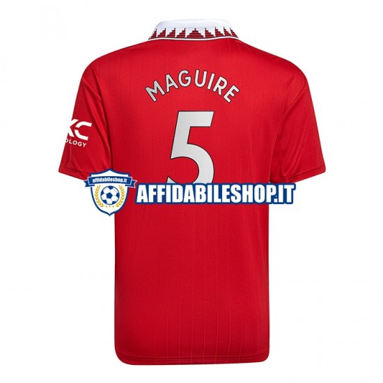 Maglia Manchester United Harry Maguire 5 2022-2023 Uomo Manica Corta, Gara Home