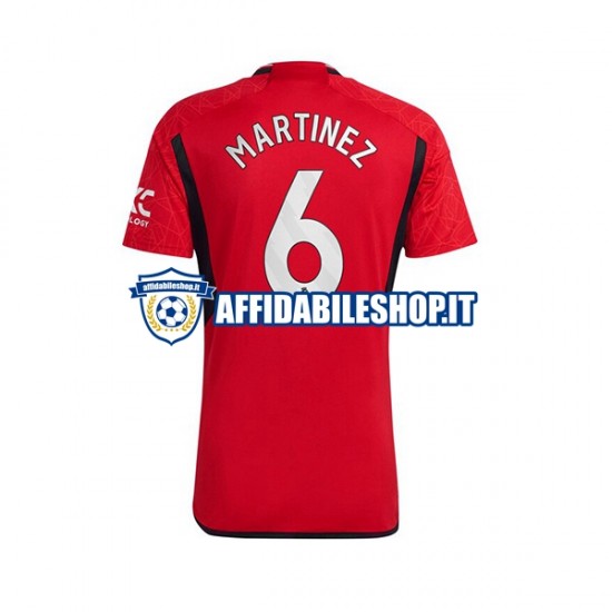 Maglia Manchester United Lisandro Martinez 6 2023-2024 Uomo Manica Corta, Gara Home