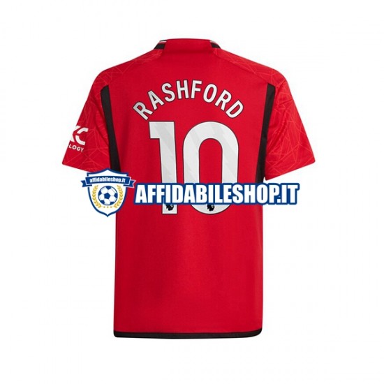 Maglia Manchester United Marcus Rashford 10 2023-2024 Uomo Manica Corta, Gara Home