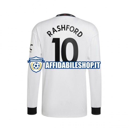 Maglia Manchester United Rashford 10 2022-2023 Uomo Manica Lunga, Gara Away