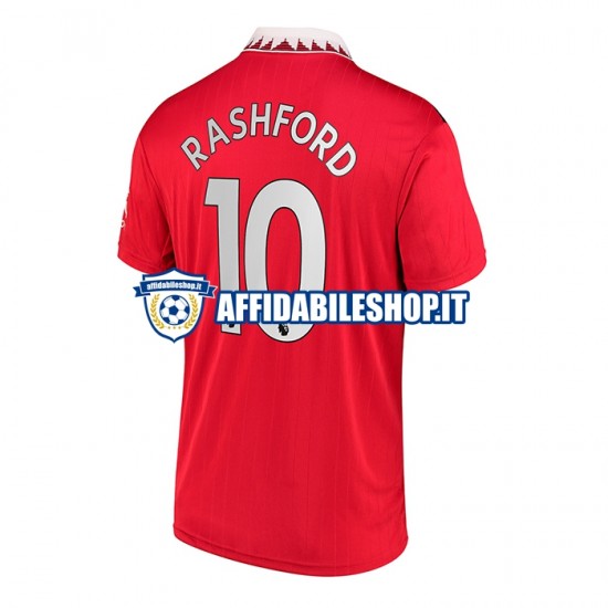 Maglia Manchester United Rashford 10 2022-2023 Uomo Manica Corta, Gara Home