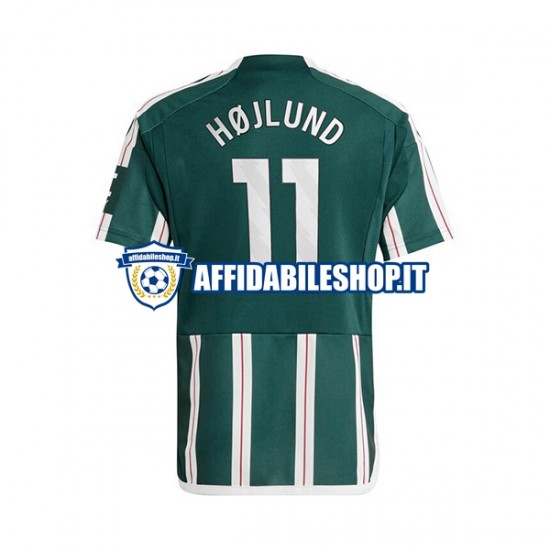 Maglia Manchester United Rasmus Hojlund 11 2023-2024 Uomo Manica Corta, Gara Away