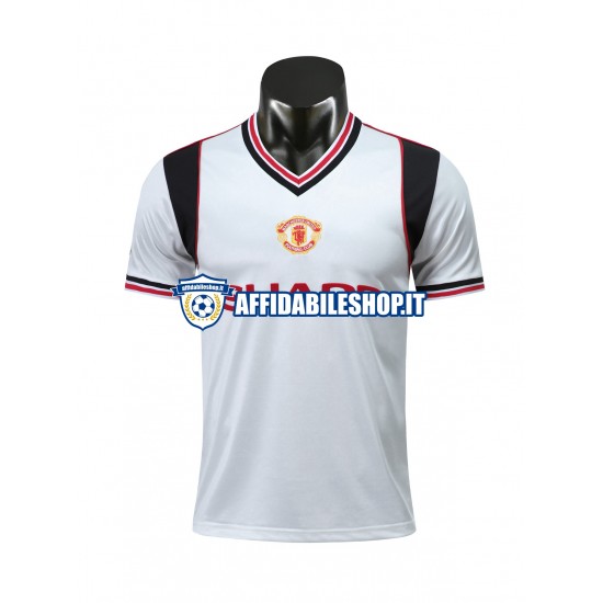 Maglia Manchester United Retro 1985 Uomo Manica Corta, Gara Away