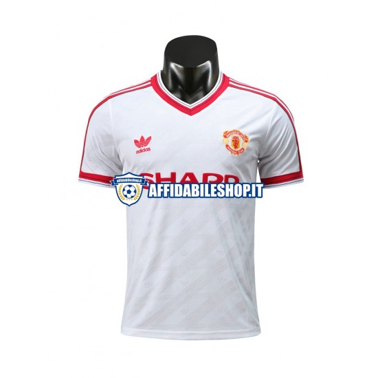 Maglia Manchester United Retro 1986 Uomo Manica Corta, Gara Away