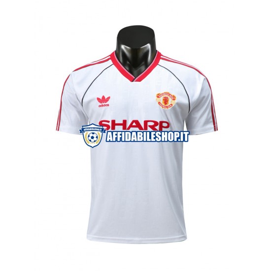 Maglia Manchester United Retro 1988 Uomo Manica Corta, Gara Away