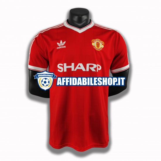 Maglia Manchester United Retro 1984 Uomo Manica Corta, Gara Home