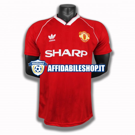 Maglia Manchester United Retro 1988 Uomo Manica Corta, Gara Home