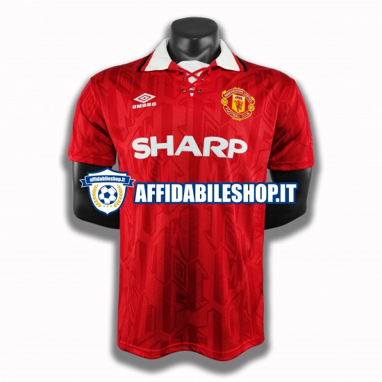 Maglia Manchester United Retro 1994 Uomo Manica Corta, Gara Home