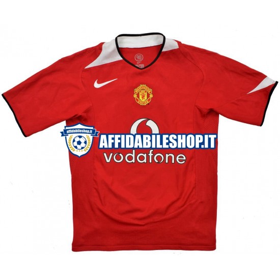 Maglia Manchester United Retro 2004-2006 Uomo Manica Corta, Gara Home