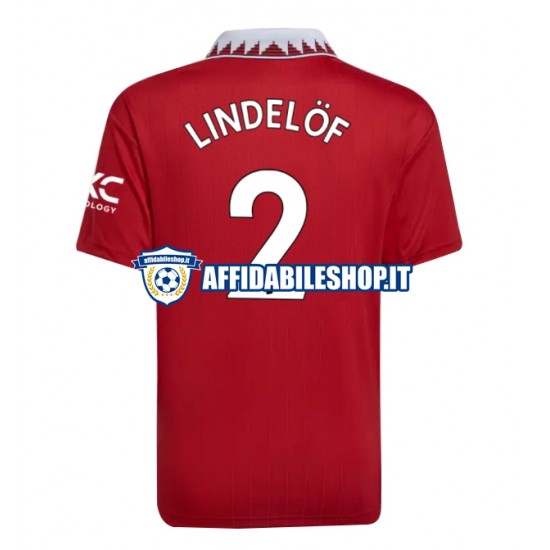 Maglia Manchester United Victor Lindelof 2 2022-2023 Uomo Manica Corta, Gara Home