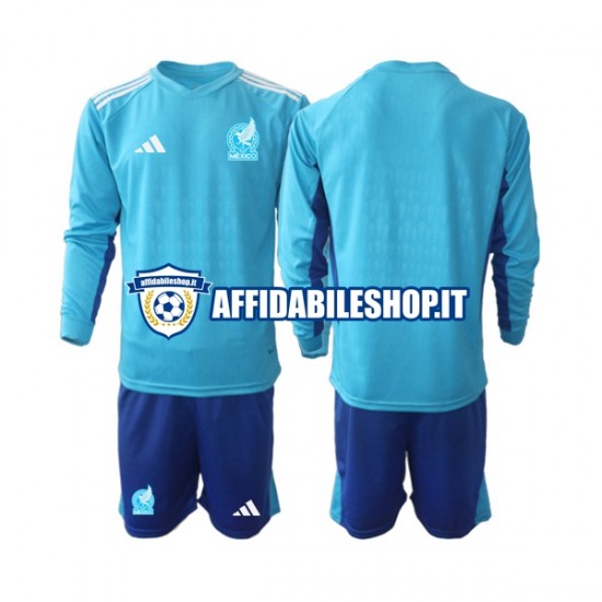 Maglia Messico Portiere 2022 Bambino 3-13 anni Manica Lunga, Gara Away