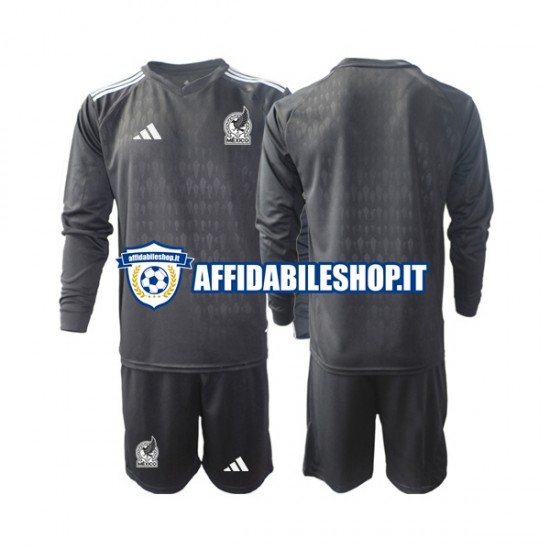 Maglia Messico Portiere 2022 Bambino 3-13 anni Manica Lunga, Gara Home