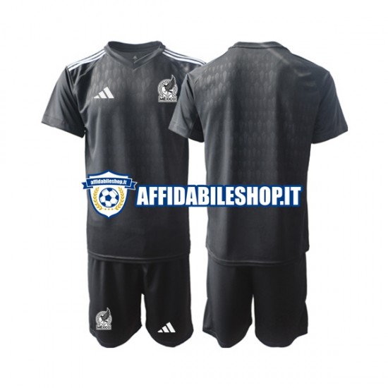 Maglia Messico Portiere 2022 Bambino 3-13 anni Manica Corta, Gara Home