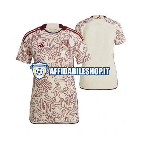 Maglia Messico World Cup 2022 Donna Manica Corta, Gara Away