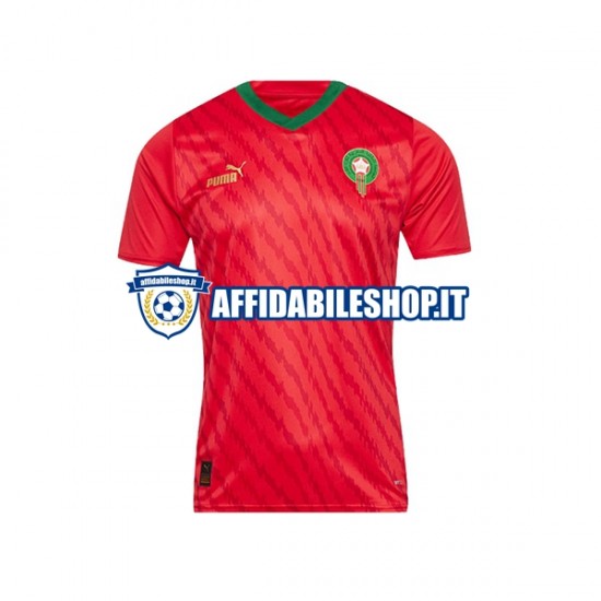 Maglia Marocco 2023 Uomo Manica Corta, Gara Home