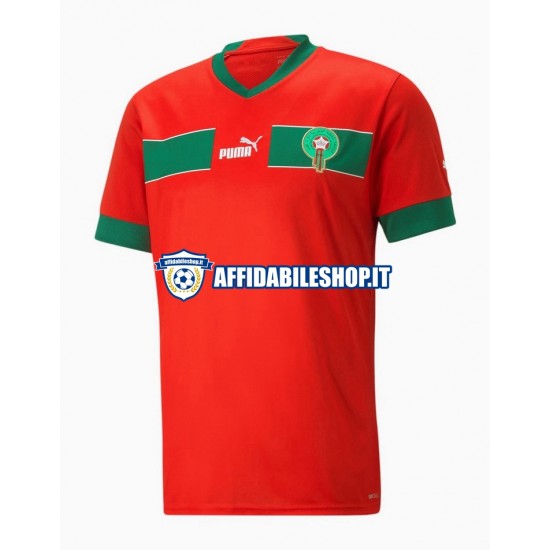 Maglia Marocco World Cup 2022 Uomo Manica Corta, Gara Home