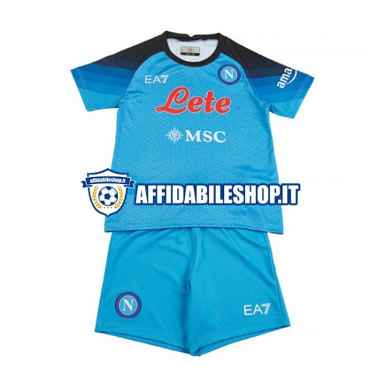 Maglia Napoli 2022-2023 Bambino 3-13 anni Manica Corta, Gara Home