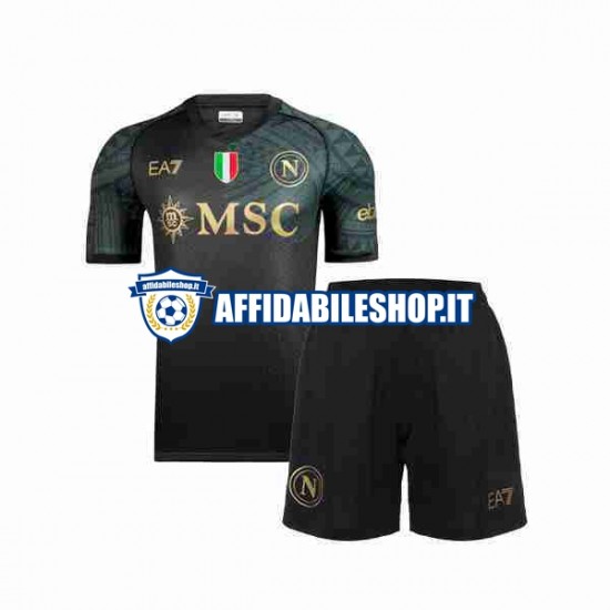 Maglia Napoli 2023-2024 Bambino 3-13 anni Manica Corta, Gara Terza