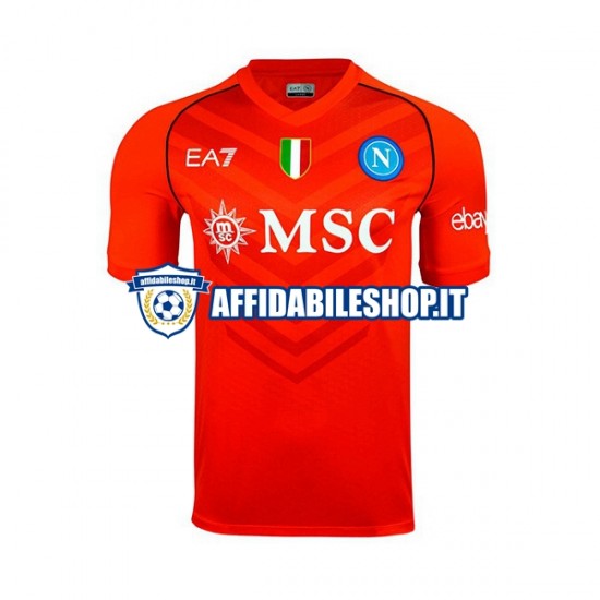 Maglia Napoli Portiere 2023-2024 Uomo Manica Corta, Gara Home