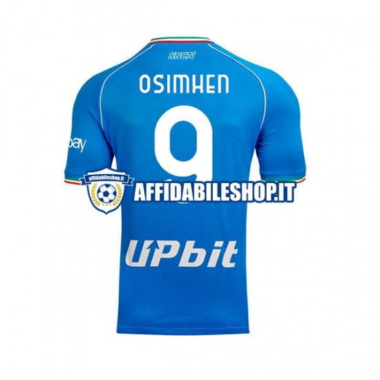 Maglia Napoli OSIMHEN 9 2023-2024 Uomo Manica Corta, Gara Home