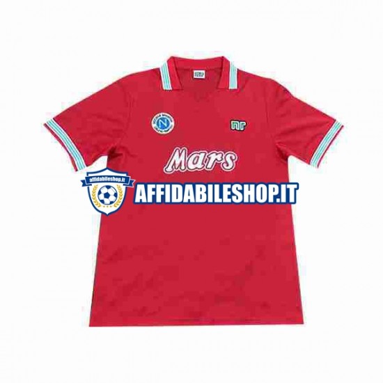 Maglia Napoli Retro 1988 1989 Uomo Manica Corta, Gara Terza