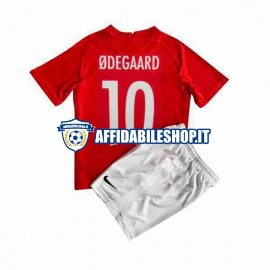 Maglia Norvegia ODEGAARD 10 2022 Bambino 3-13 anni Manica Corta, Gara Home