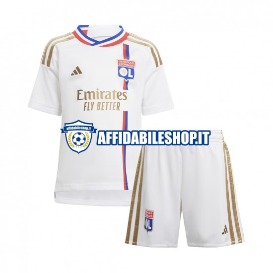 Maglia Olympique Lyonnais 2023-2024 Bambino 3-13 anni Manica Corta, Gara Home