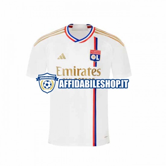 Maglia Olympique Lyonnais 2023-2024 Uomo Manica Corta, Gara Home