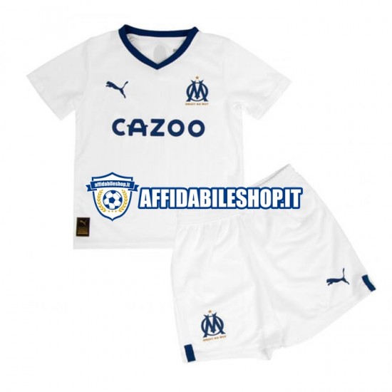 Maglia Olympique de Marseille 2022-2023 Bambino 3-13 anni Manica Corta, Gara Home