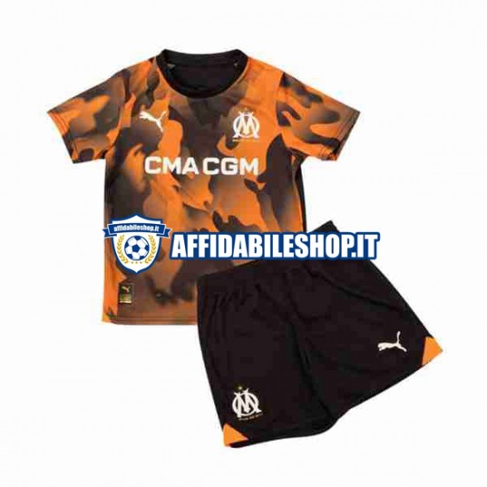 Maglia Olympique de Marseille 2023-2024 Bambino 3-13 anni Manica Corta, Gara Terza