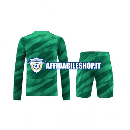 Maglia Paris Saint-Germain Portiere 2023-2024 Bambino 3-13 anni Manica Lunga, Gara Home